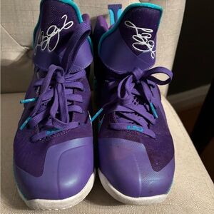 Purple lebron James sneakers barely worn
